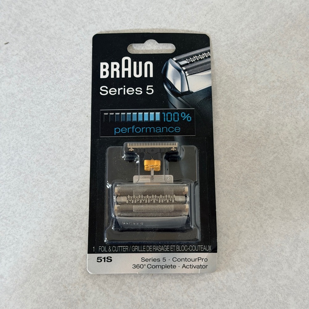 Braun Series 5 51S Shaver Replacement Foil and Cutter Cassette Silver New